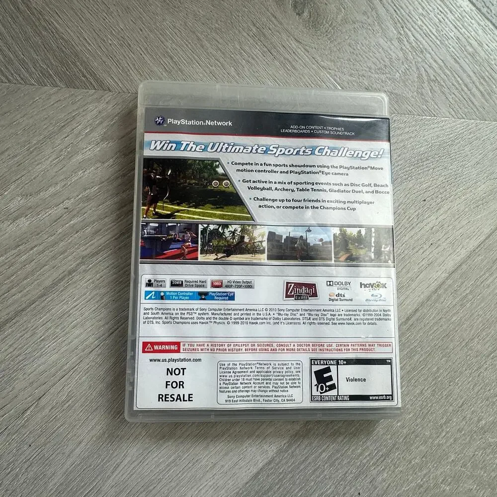 PS3 PlayStation 3 Sports Champions Video Game Case Included